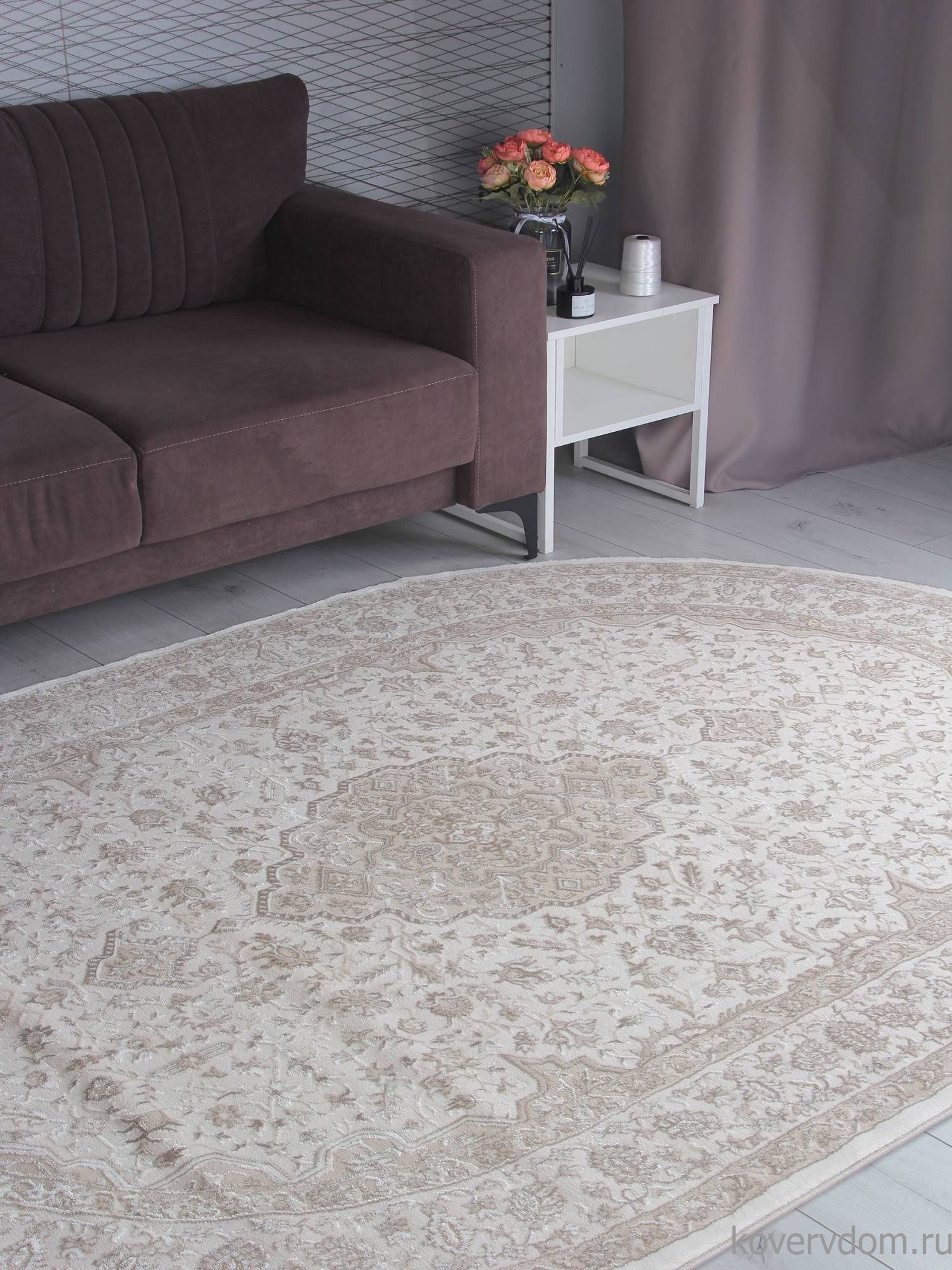 Ковер ARMINA GA073A BROWN / BROWN Овал